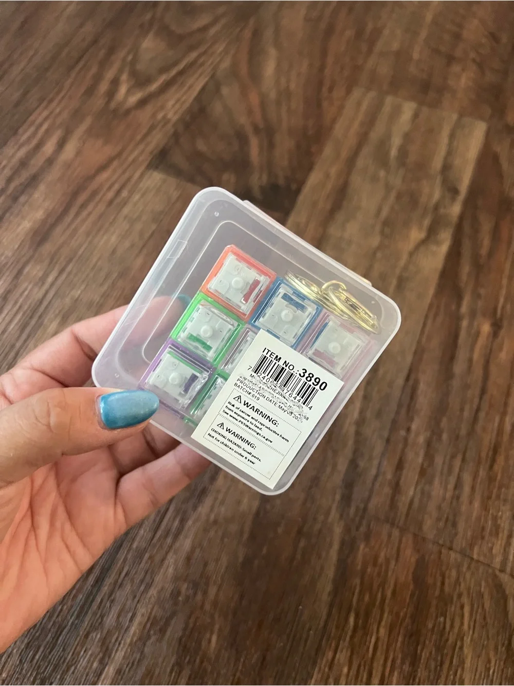 🌈 Colorful Keyboard Key Fidget Cube Keychain | Sensory Toy ⌨️✨